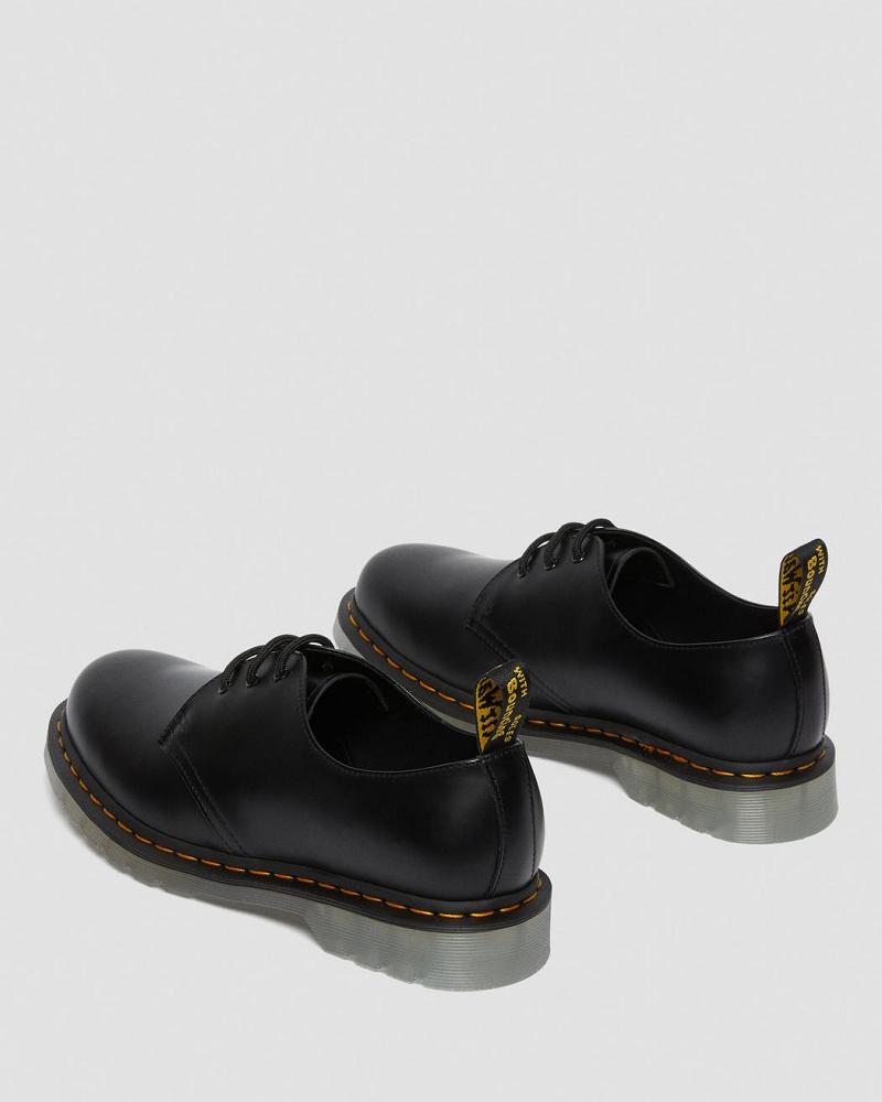 Black Women's Dr Martens 1461 Iced Smooth Leather Oxfords Shoes | CA 350QMA